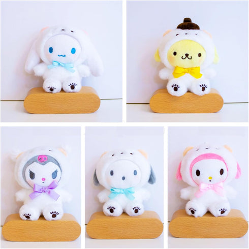 Cartoon Kawaii White Bear Plush Doll, Soft Plush Toy, Cute Stuffed Animals for Birthday Gifts for Kids