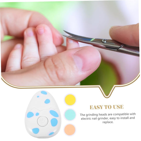 Trimmer MERRYHAPY Electric Nail Polisher Safe Fingernail Grinder Grinding Heads Quick Manicure Tool for Newborns