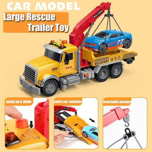 Large,1/18 4 Old,15" Rescue Tow Truck Toy Boy Toy for Age + Year