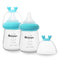 Glass Baby Bottles with Natural Response Nipple Size S - Anti Colic