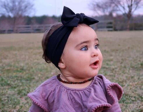 Baby Girl Headbands - Infant, Toddler Cotton Handmade Hairbands with Bows, Child Hair Accessories