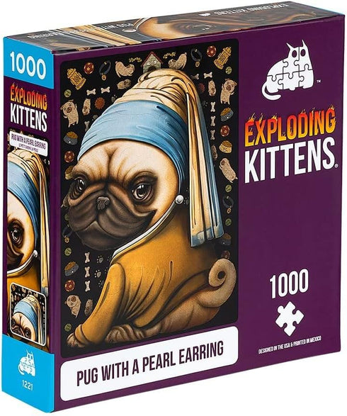 Pug with a Pearl Earring Jigsaw Puzzle, 1000 Pieces