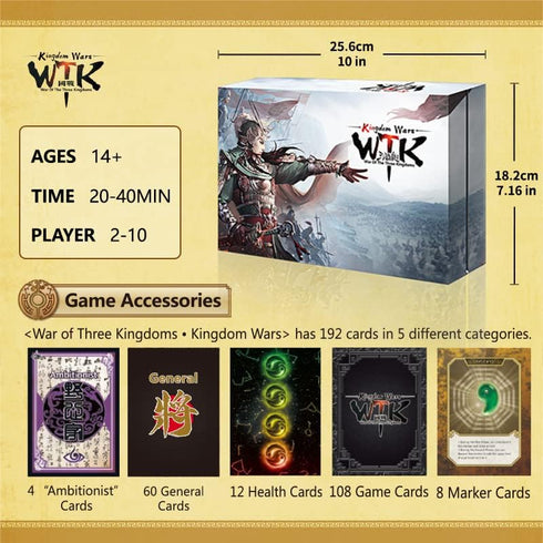 War of The Three Kingdoms: Kingdoms Wars - Historical Strategy War Board Game with New Graphics