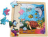 Wooden Jigsaw Puzzle Set - 3 Pcs Farm, Jungle, and Sea Animals, Educational Preschool Toys