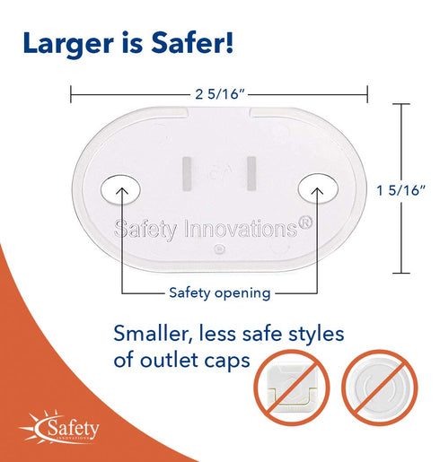 Safety Innovations Ultimate Outlet Safety Cap, Baby Proofing Outlet Plugs, 50 Pack for Child Safety