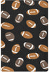 Pfrewn Crib Sheets for Boys Girls American Football Ball Fitted Crib Sheet