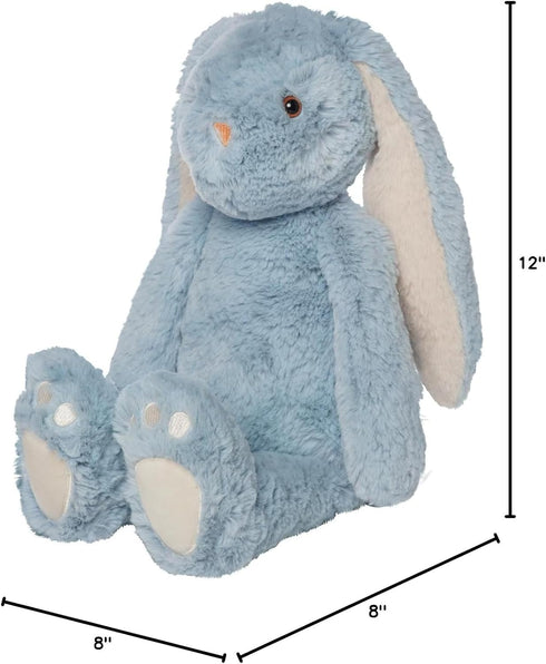 12" Manhattan Toy River The Blue & Light Apricot Snuggle Bunnies Stuffed Animal with Embroidered Accents