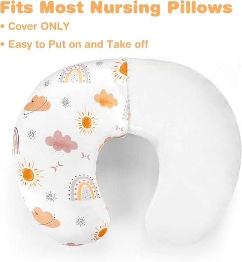 Boho Rainbow Nursing Pillow Cover for Ultimate Comfort