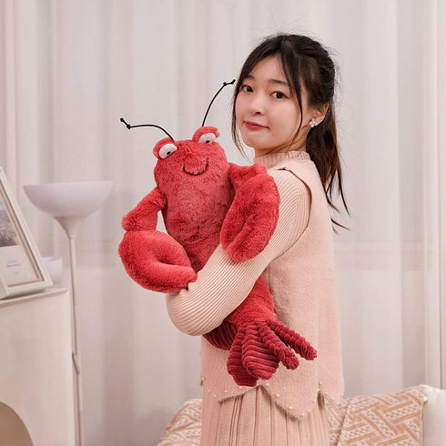 XIYUAN 17" Lobster Plush Toy - Stuffed Sea Animal Pillow for Home Decoration Gifts