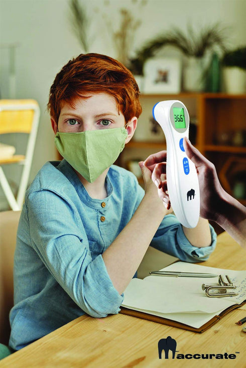 Forehead Thermometer, No Touch Home Use Digital for Adult & Kids, Sleek Infrared Temporal Fever Thermometer Fast and Accurate Reading with Backlight LCD Screen - Fahrenheit & Celsius
