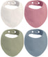 KiddyCare Organic Muslin Baby Bibs for Girls Boys 0-6 Months | Baby