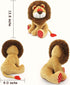 Love Lion Stuffed Animal, King Lion Plush Toy with Heart Shape Mane Tail for Kids Baby Lover Birthday Gift, 13.8“