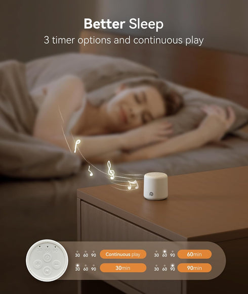 16 Dreamegg Portable Travel White Noise Machine for Sleep, Features Powerful Battery, Egg-Sized, Nature Sounds, Timer