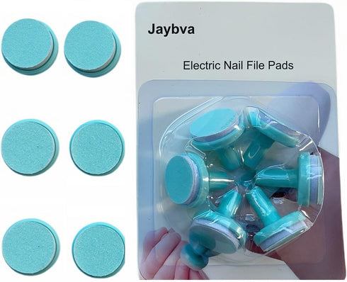 Baby Nail Trimmer Replacement Pads, 6PCS Grinding Heads Polish Disc for Electric Nail File Kit, Blue