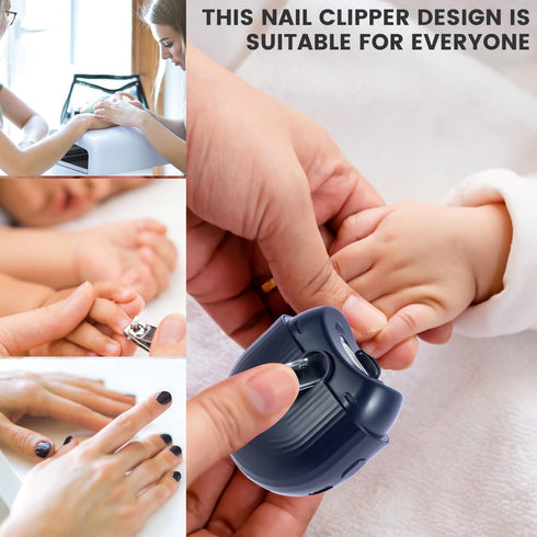 Dojreope Trimmer 2 Trimmer Electric Nail ClipperAutomatic Nail with Nail Scraps Storagewith Light and Speeds Nail
