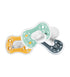 Symmetrical 6-18m, 3 Pack Dr. Brown's Advantage One-Piece Silicone Baby Pacifier, Fully Soother, Dark