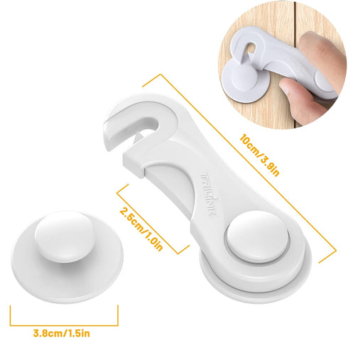 TRILINK 6 Pack, Cabinet Locks for Babies Baby Proofing Baby Safety Locks, Child Locks for Cabinets, Fridge Locks