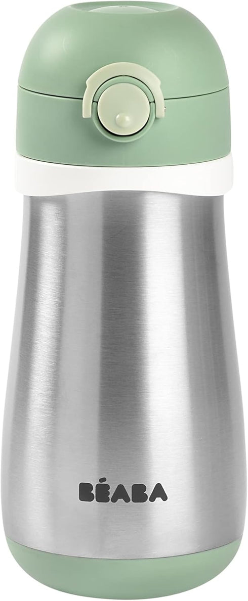 BEABA Kids Stainless Steel Insulated Water Bottle, Kids Water Bottle, Toddler Thermos