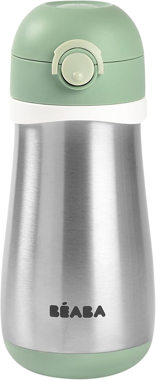 BEABA Kids Stainless Steel Insulated Water Bottle, Kids Water Bottle, Toddler Thermos
