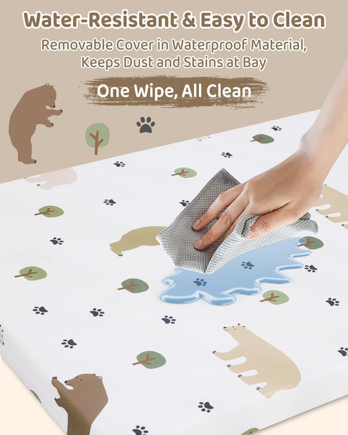 lasoftan Pack 38" 26" Pack and Play Mattress - x Soft Breathable Portable Mattres Waterproof & Washable Perfectly fits