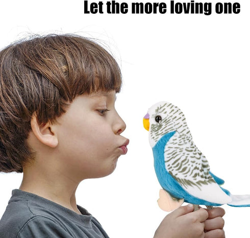 1 5.5 inches, Pcs Stuffed Parakeet Toy, Budgerigar Plush Toy, Parakeet Soft Toy, Stuffed Bird for Kids, Blue