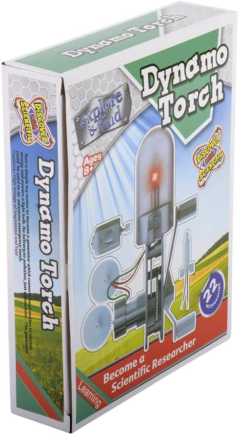 Forest & Twelfth Dynamo Science Kit, 22 Pcs DIY Hand Crank Generator Experiment Kit for Kids Aged 8+, Learning Toys