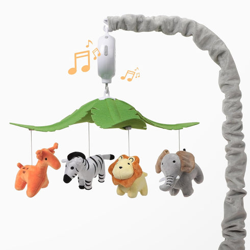 NICEMER Baby Crib Mobile - Jungle Animal Mobile for Crib Nursery Musical Mobile