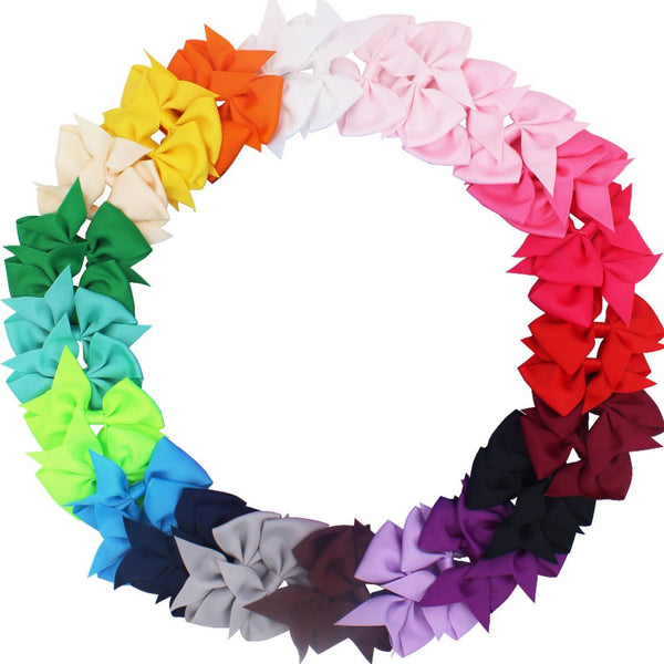 CÉLLOT 40pcs 3.5 inch Grosgrain Ribbon Hair Bows for Girls, Alligator Clips, Toddler Accessories