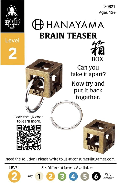 BePuzzled Hanayama Metal Brainteaser Puzzle - Mensa Rated Level 2, Ages 12 and Up