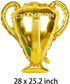 Soccer Party Balloons Set, Championship Trophy Balloon and Soccer Foil Balloons for Themed Party Decoration