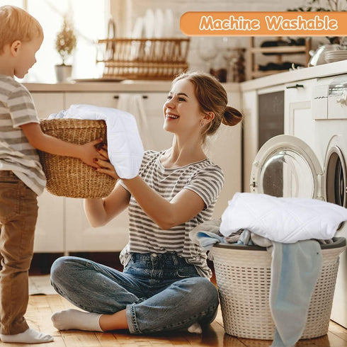 2 Pack, 38"X24" Yoofoss Waterproof Mini Crib Mattress Protector Quilted Mattress Pad Cover Soft and Breathable, Machine