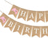 Video Game Birthday Decorations - Pink Game Controller Happy Birthday Burlap Banner, Gamer Themed Sign