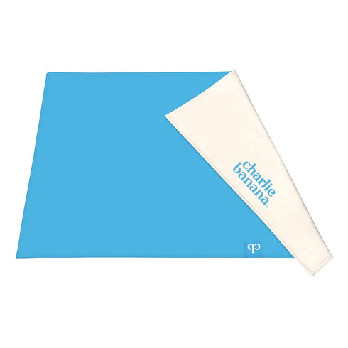 Charlie Banana Baby Reusable Changing Pad - Ultra Soft Cotton, Washable, Turquoise