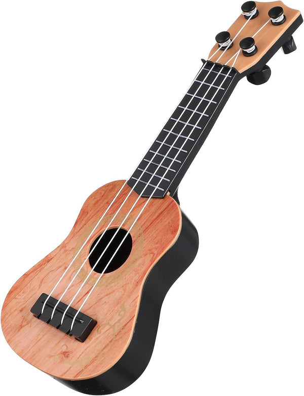 Toddmomy Kids Ukulele Toys - Plastic Ukulele Guitar Musical Instrument for Beginners, Light Brown