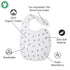 Snap Muslin Bibs for Girls - 3-Pack Baby Bibs for Infants, 100% Cotton Muslin, Adjustable Snaps, Animal Jungle Design