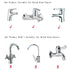 AKOAK 2 Pcs/Pack Safe Baby Faucet Extenders, Natural Leaves Design Sink Handle Extensions for Kids (Brown and Blue)