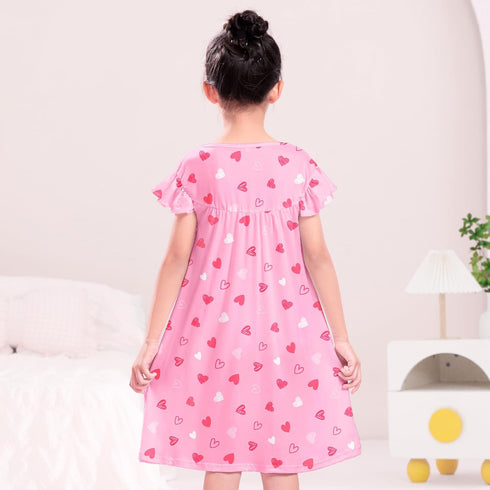 18" ICOSY Matching Doll & Girls Nightgowns Clothes Girls Pajamas Sleepwear Outfit for Kids and Girl Doll