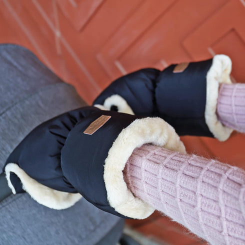 Orzbow Faux Sheepskin Gloves for Stroller, Waterproof Winter Anti-Freeze Mittens, Extra Thick HandMuff