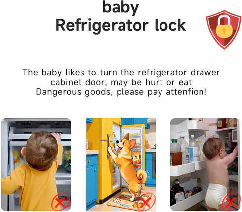 ROAESTKE 4 Pack Child Proof Cabinet Locks,Baby Proofing Locks for Cabinets, Oven, Freezer & More,Easy to Install, No