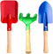 NUA Garden Tool Set 3 Pieces of Mini Metal rake Shovel TRO Knife
