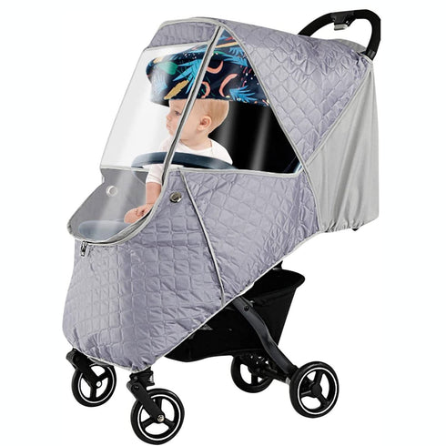 Baby Stroller Cold Weather Shield, Universal Windproof Rain Cover for Travel Strollers