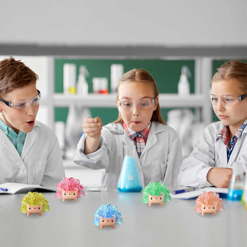 Crystal Growing Toys for Kids - Vibrant Colorful Hedgehog Science Experiments for STEM Learning, 8+