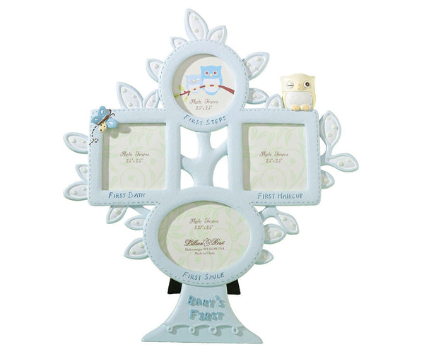 Lillian Rose 1st Year Picture Frame, Blue Owl, 10.5"