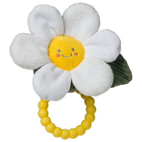5-Inches, Mary Meyer Sweet Soothie Soft Baby Rattle with Teether Ring, Daisy
