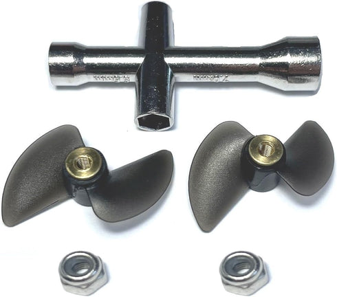 ZDingTech 2pcs H102 H120 H100 H106 H108 H102 Propeller Parts for TKKJ RC Boat Parts, RC Boat Propeller with Nuts