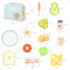 Set 3 4 5 6 UMU Wooden Toaster & Sandwich Play Includes Pop-up Toaster, Sliceable Butter, Kitchen Accessories & More