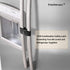 Fridge Freezer Refrigerator Cabinet Lock Latch, Adjustable French Door Guard for Toddlers, No Drill No Screw (2 Packs)