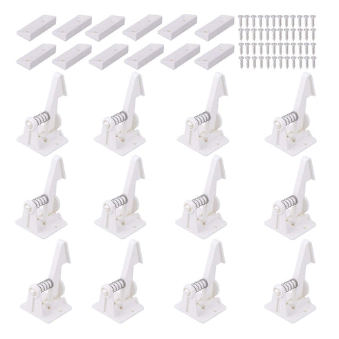 12 Pack Child Safety Cabinet Locks - Vmaisi Baby Proofing Drawer Lock with Adhesive, Easy Installation (White)