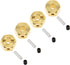 Brass 12mm Wheel Drive Hex Hub Adapter with Pins Counterweight Compatible with Axial SCX10 90046 Tamiya CC01 D90 Redcat Gen7 1/10 RC Crawler Car (Thickness: 8mm)