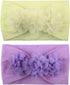 WZT Stretchy Knot Nylon Baby Headbands for Newborn Girls, Infant Toddlers, Kids Bows, Child Hair Accessories